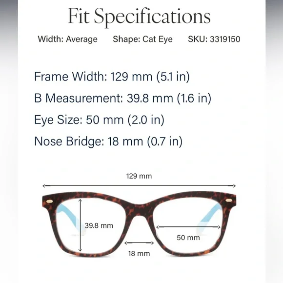 Peepers Sinclair Blue Light Tortoise and Blue Color reading glasses 1.5 strength - Picture 13 of 14